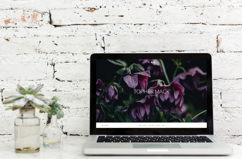 Website Mock Up by Atlanta Branding & Social Media Agency, BoVason Group- Topher Mack Floral & Events Atlanta